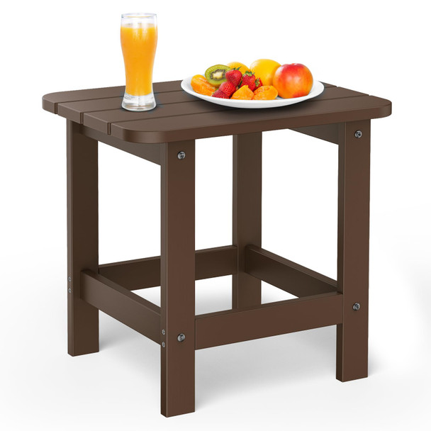 Upstreman Home Adirondack Side Table, 19" x 15" x 18" HIPS T1 Max - Coffee Upstreman Home Adirondack Side Table, 19" x 15" x 18" HIPS T1 Max - Coffee
