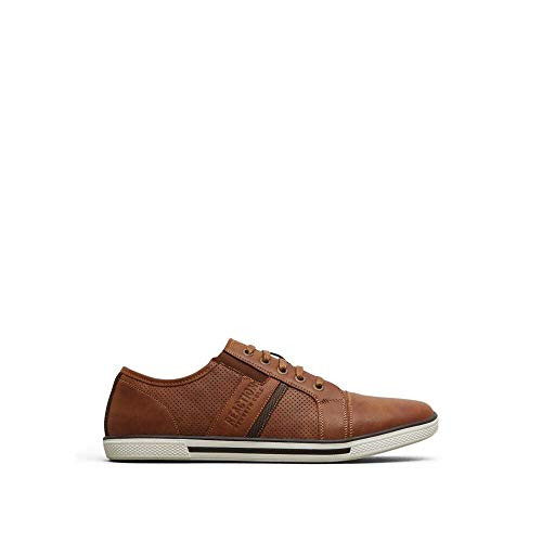 KENNETH COLE REACTION CROWN-ED KING LOW TOP SNEAKER COGNAC SIZE 9 - BROWN