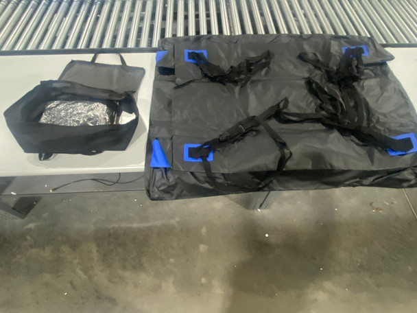 GENERIC CAR ROOF STORAGE WITH LOCK - BLUE/BLACK