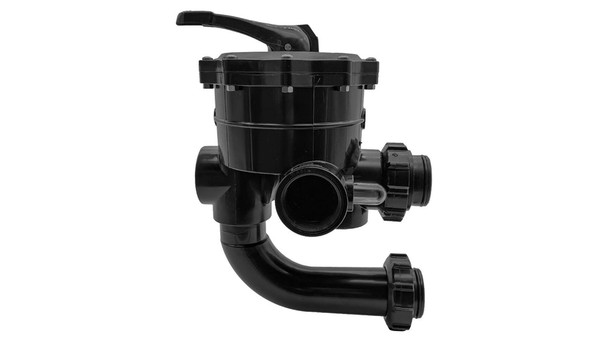 HAYWARD SIDE MOUNT MULTIPORT VALVE ASSEMBLY, ERGONOMIC HANDLE SP0715X62 - BLACK