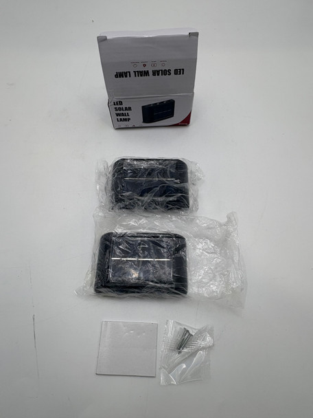 GENERIC LED SOLAR WALL LAMPLIGHTS OUTDOOR FENCE LIGHTS SOLAR WATERPROO - BLACK