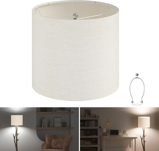 GENERIC 11.8" TOP X 11.8" BOTTOM X 10.2" HIGH DRUM LAMPSHADES (1 PACK) - LINEN