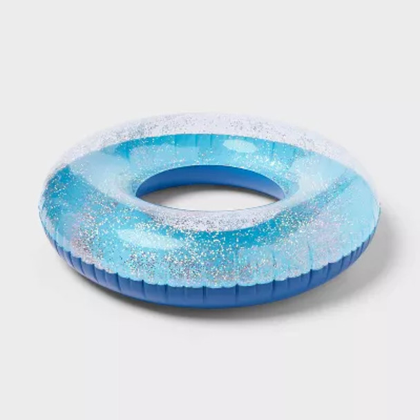 SUN SQUAD 42" RING TUBE - SLIVER GLITTERING/LIGHT/DARK BLUE