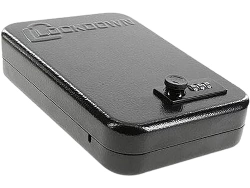 LOCKDOWN HANDGUN VAULT ALL STEEL CONSTRUCTION TSA APPROVAL CALIFORNIA DOJ -BLACK