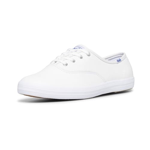 KEDS WOMEN'S CHAMPION LEATHER LACE UP SNEAKER - SIZE: WOMEN 9 - WHITE