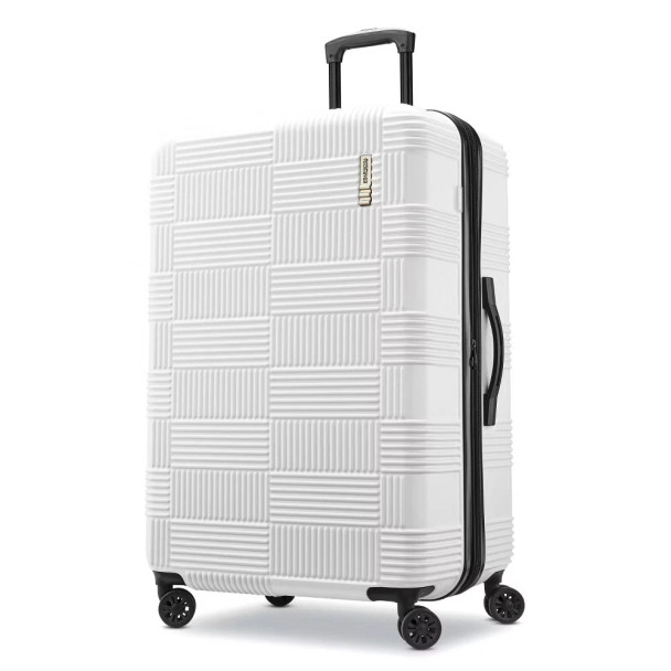 AMERICAN TOURISTER NXT HARDSIDE LARGE CHECKED SPINNER SUITCASE - WHITE 28