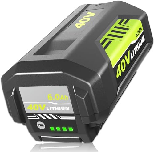 ENERMALL 6.0AH REPLACEMENT FOR RYOBI 40V BATTERY LITHIUM COMPATIBLE RYOBI