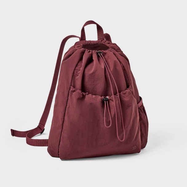 ALL IN MOTION 20L CINCH BACKPACK - ALL IN MOTION : REPELLENT - MAROON New