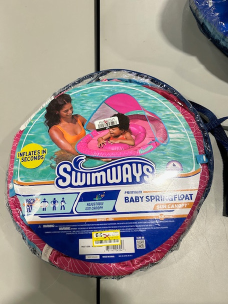 SWIMWAYS BABY SPRINGFLOAT SUN CANOPY - PINK