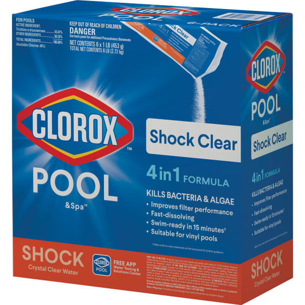 Clorox Pool&Spa Shock Crystal Clear Water Swim-ready 32706CLX (6-Pack) New