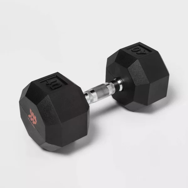 ALL IN MOTION HEX DUMBBELL 40LB - BLACK ALL IN MOTION HEX DUMBBELL 40LB - BLACK