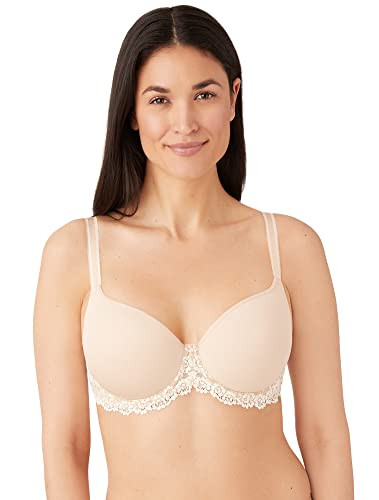 WACOAL WOMEN'S EMBRACE LACE CONTOUR BRA, NATURALLY NUDE/IVORY, SIZE 38DD