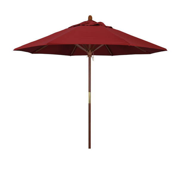 California Umbrella 9' Round Hardwood Frame Market Umbrella, STAINLESS STEEL California Umbrella 9' Round Hardwood Frame Market Umbrella, STAINLESS STEEL