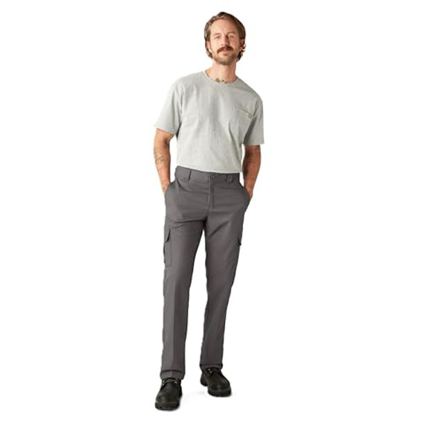 DICKIES MEN'S FLEX REGULAR FIT CARGO PANTS SIZE MEN 36X32L GRAVEL GRAY New