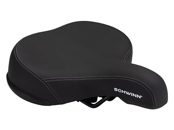 SCHWINN COMFORT BIKE SEAT MEN WOMEN REPLACEMENT SADDLE SEAT POST - BLACK SCHWINN COMFORT BIKE SEAT MEN WOMEN REPLACEMENT SADDLE SEAT POST - BLACK