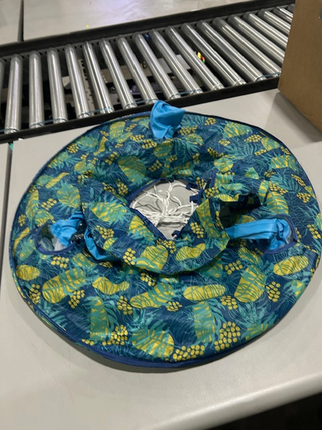 GENERIC BLUE AND YELLOW POOL BASKETBALL FLOATY - BLUE/YELLOW