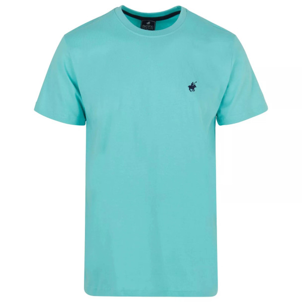 PACIFIC POLO CLUB MENS TSHIRT PREMIUM HEAVY SHORT SLEEVE - SIZE: L - TURQUOISE New