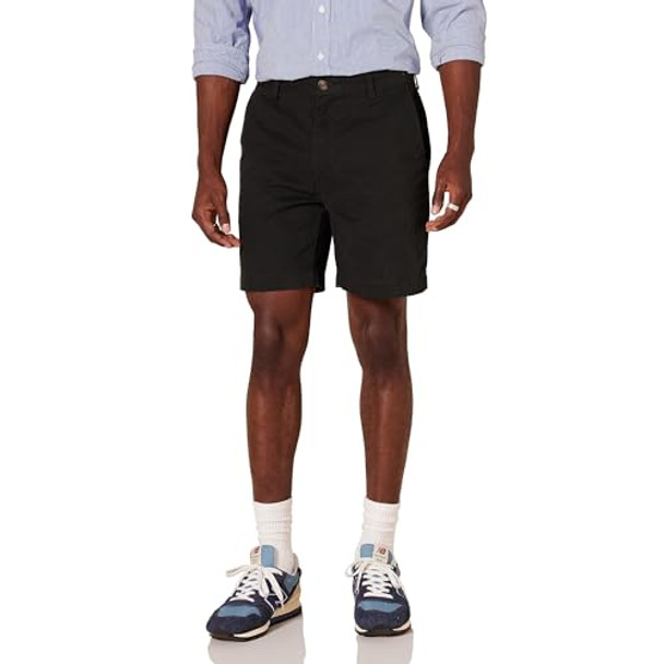Amazon Essentials Men's Slim-Fit 7" Chino Short Black 32 New Amazon Essentials Men's Slim-Fit 7" Chino Short Black 32 New
