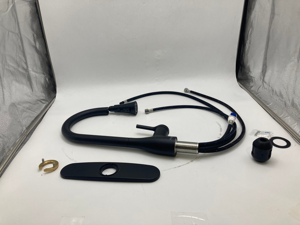 FLOW BY BEMIS FLOW CLASSIC SERIES SINGLE-HANDLE PULL-DOWN FAUCET - MATTE BLACK