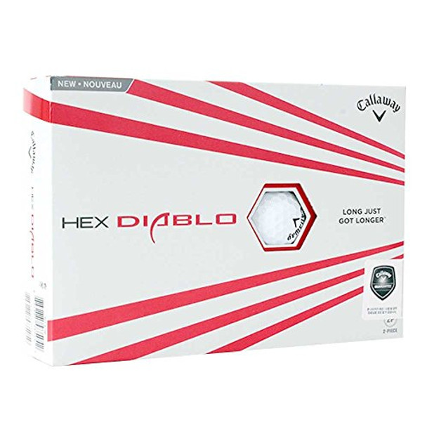 CALLAWAY GOLF HEX DIABLO GOLF BALLS 1 Dozen 641625312 - WHITE CALLAWAY GOLF HEX DIABLO GOLF BALLS 1 Dozen 641625312 - WHITE