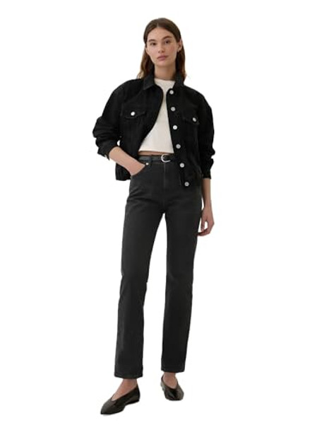 GAP WOMEN'S HIGH RISE STRAIGHT FIT DENIM JEANS SIZE: WOMEN 29 WASHED BLACK New