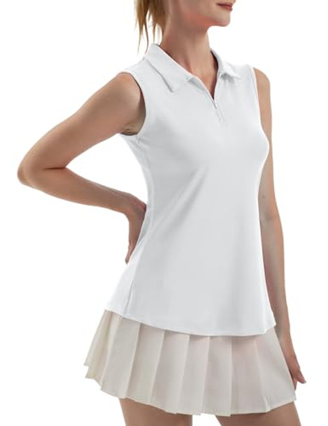 FKEEP WOMEN'S SLEEVELESS COLAR V-NECK FKEEP ENTOURAGE POLO TEE WHITE M New FKEEP WOMEN'S SLEEVELESS COLAR V-NECK FKEEP ENTOURAGE POLO TEE WHITE M New