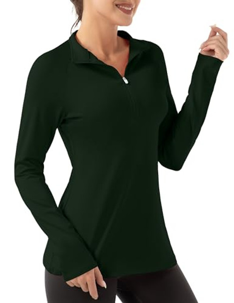 FKEEP Women's Long Sleeve Polo Shirt - Size M, Forest Green New FKEEP Women's Long Sleeve Polo Shirt - Size M, Forest Green New
