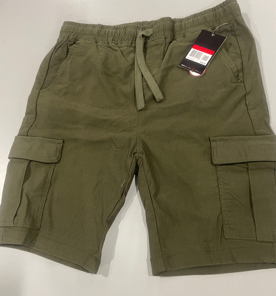 GALAXY MEN’S SUPER FLEX STRETCH CARGO SHORTS - SIZE: M - OLIVE New GALAXY MEN’S SUPER FLEX STRETCH CARGO SHORTS - SIZE: M - OLIVE New