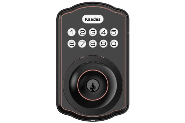 KAADAS KS03 ELECTRONIC DEADBOLT LOCK OIL RUBBED BRONZE - BLACK/BRONZE