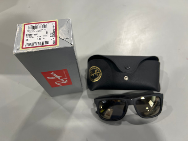 RAY BAN RAY-BAN UNISEX JUSTIN SQUARE SUNGLASSES, 55MM - BLACK