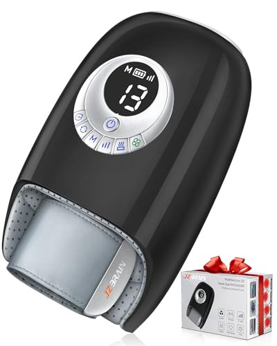 JZBRAIN HAND MASSAGER HEAT COMPRESSION FULL HAND WRIST MASSAGE FE-0162 - BLACK