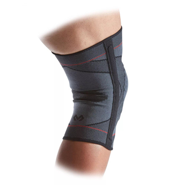 MCDAVID KNEE KNIT SLEEVE WITH BUTTRESS AND STAYS, SIZE S/M - GRAYISH BLACK