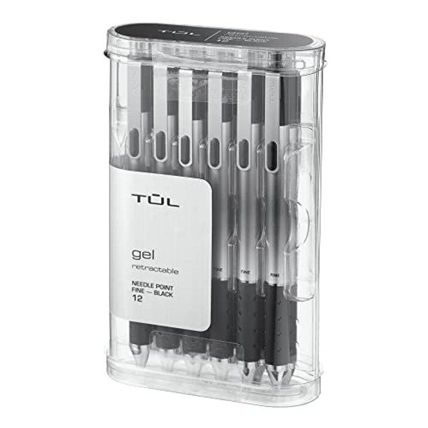 TUL GL1 RETRACTABLE GEL PEN POINT 0.5 MM GRAY BARREL BLACK INK PACK OF 12 BLACK New TUL GL1 RETRACTABLE GEL PEN POINT 0.5 MM GRAY BARREL BLACK INK PACK OF 12 BLACK New