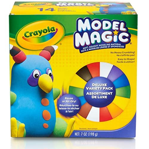 CRAYOLA MODEL MAGIC VARIETY PACK CLAY ALTERNATIVE ESSENTIAL PRESCHOOL - 14CT New