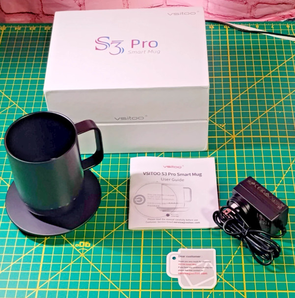 VSITOO S3 PRO BLUETOOTH TEMPERATURE CONTROL SELF WARMING SMART MUG 14OZ - BLACK VSITOO S3 PRO BLUETOOTH TEMPERATURE CONTROL SELF WARMING SMART MUG 14OZ - BLACK