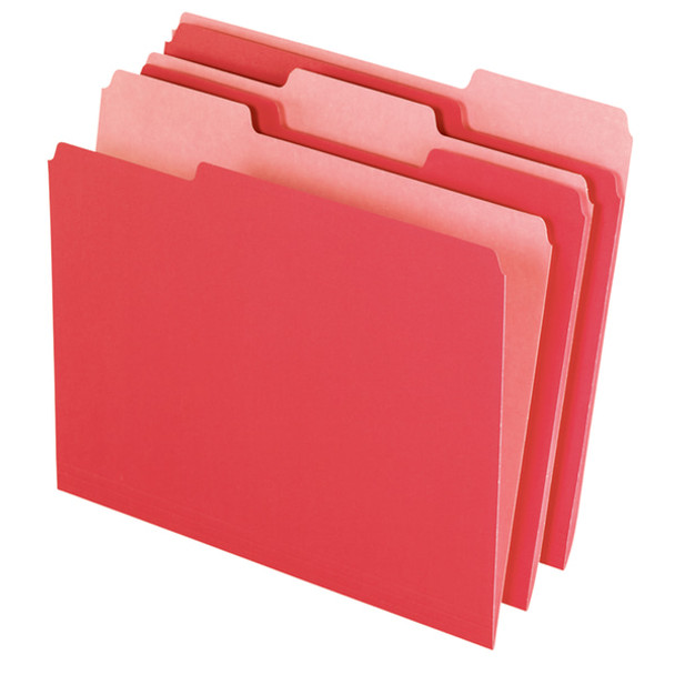 OFFICE DEPOT 2-TONE FILE FOLDERS, 1/3 CUT, LETTER SIZE, RED, BOX OF 100 - RED New OFFICE DEPOT 2-TONE FILE FOLDERS, 1/3 CUT, LETTER SIZE, RED, BOX OF 100 - RED New
