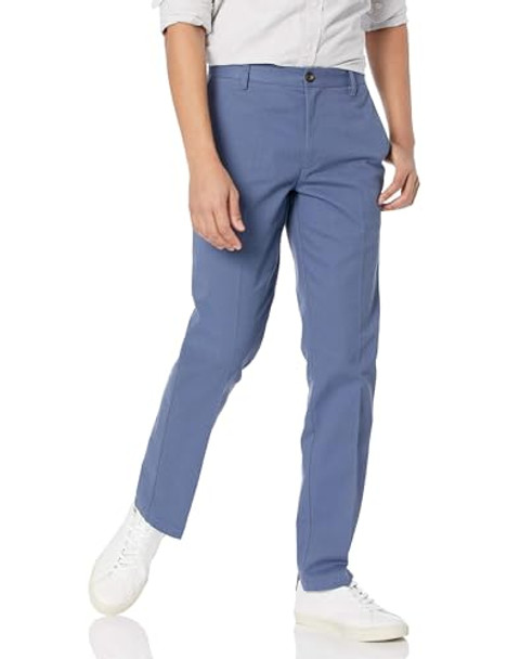 AMAZON ESSENTIALS MEN'S SLIM-FIT WRINKLE-RESISTANT FLAT-FRONT CHINO PANT 32X34 New AMAZON ESSENTIALS MEN'S SLIM-FIT WRINKLE-RESISTANT FLAT-FRONT CHINO PANT 32X34 New