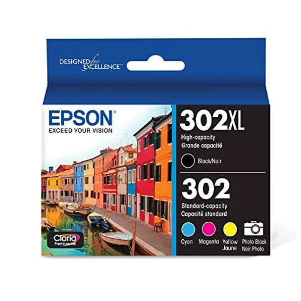 EPSON 302 claria premium ink high capacity color cartridge combo pack - Black New EPSON 302 claria premium ink high capacity color cartridge combo pack - Black New