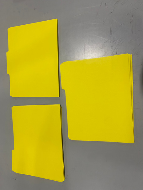 OFFICE DEPOT 2-TONE FILE FOLDERS, 1/3 CUT, LETTER SIZE, PACK OF 24 - YELLOW OFFICE DEPOT 2-TONE FILE FOLDERS, 1/3 CUT, LETTER SIZE, PACK OF 24 - YELLOW
