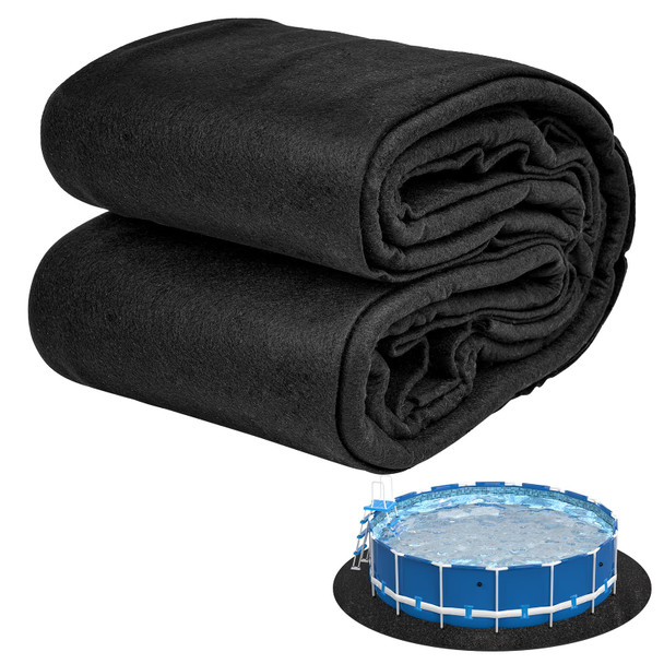 ABIMARS THICKER POOL LINER PAD ABOVE GROUND SWIMMING POOLS 27 FOOT MATS BLACK New