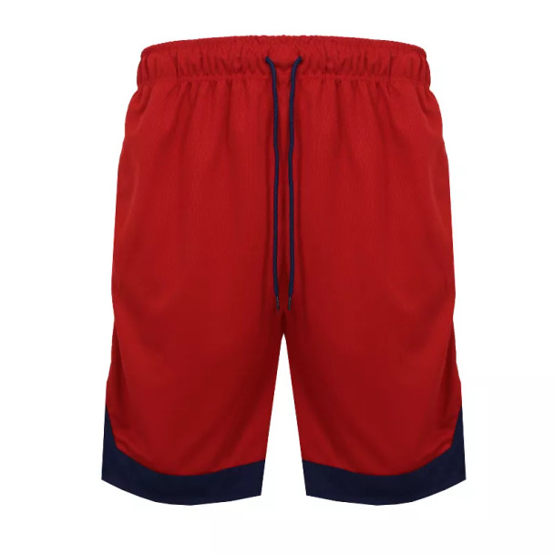 JUMP START MEN'S MESH QUICK DRY ATHLETIC PERFORMANCE SHORTS,SIZE: 2XL - RED/NAVY New