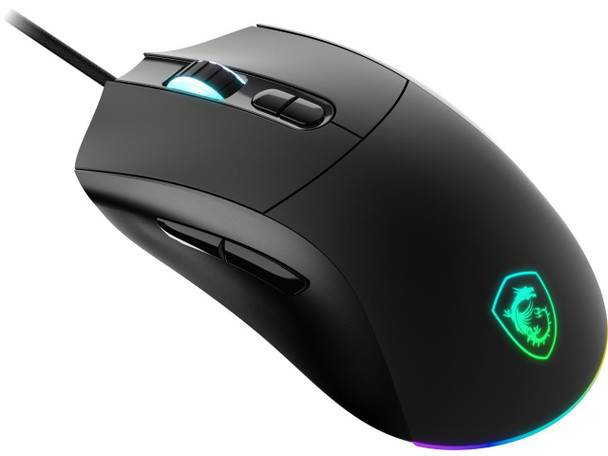 MSI Forge GM320 Gaming Mouse - Up to 12,800 DPI, 6 DPI presets, 1KHz Report
