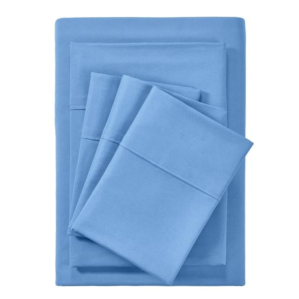 BIBB HOME 2000 COUNT 6-PIECE RAYON FROM BAMBOO SHEET SET - TWIN XL - OCEAN BLUE New BIBB HOME 2000 COUNT 6-PIECE RAYON FROM BAMBOO SHEET SET - TWIN XL - OCEAN BLUE New