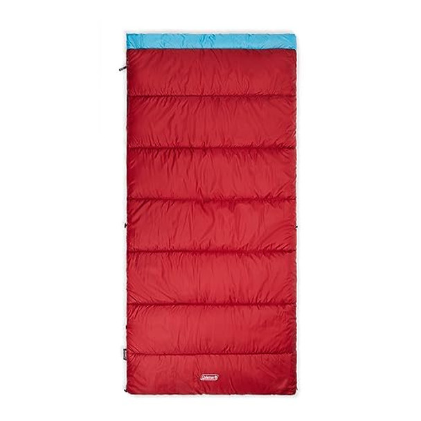 COLEMAN FLATLANDS 30/40/50°F SLEEPING BAG RECYCLED MATERIAL - RED/MULTI New COLEMAN FLATLANDS 30/40/50°F SLEEPING BAG RECYCLED MATERIAL - RED/MULTI New