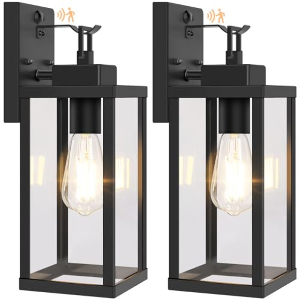 BESLOWE 14” UPGRADED MOTION SENSOR OUTDOOR WALL LIGHTS, BLACK, 2 PACK BESLOWE 14” UPGRADED MOTION SENSOR OUTDOOR WALL LIGHTS, BLACK, 2 PACK
