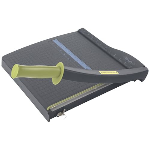 SWINGLINE PAPER CUTTER, GUILLOTINE TRIMMER, 12" CUT LENGTH 9312 - GRAY/GREEN New