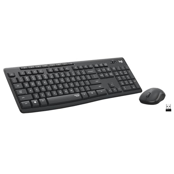 LOGITECH WIRELESS MOUSE KEYBOARD COMBO SILENTTOUCH OPTICAL TRACKING - BLACK New