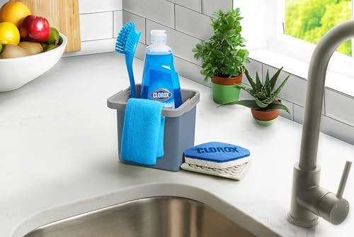 CLOROX KEPTCLEAN KITCHEN SINK ORGANIZER SPACE - STEEL BLUE
