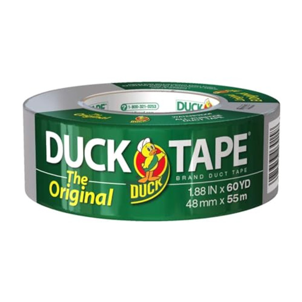 DUCK THE ORIGINAL DUCK DUCT TAPE, 1 PACK 1.88" X 60 YARD, 394475 - SILVER New DUCK THE ORIGINAL DUCK DUCT TAPE, 1 PACK 1.88" X 60 YARD, 394475 - SILVER New