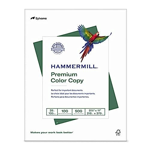 HAMMERMILL PRINTER PAPER, PREMIUM COLOR 28 lb COPY PAPER, 102467R - WHITE New